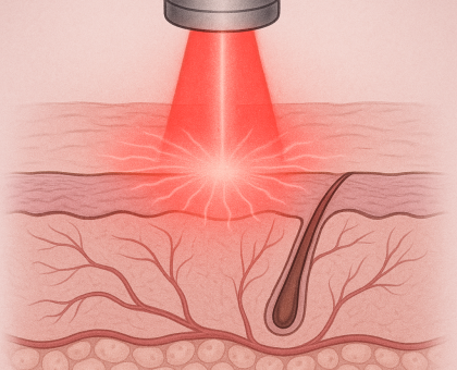  Nízkoúrovňová laserová (světelná) terapie (LLLT) v kůži: stimulace, hojení, obnova